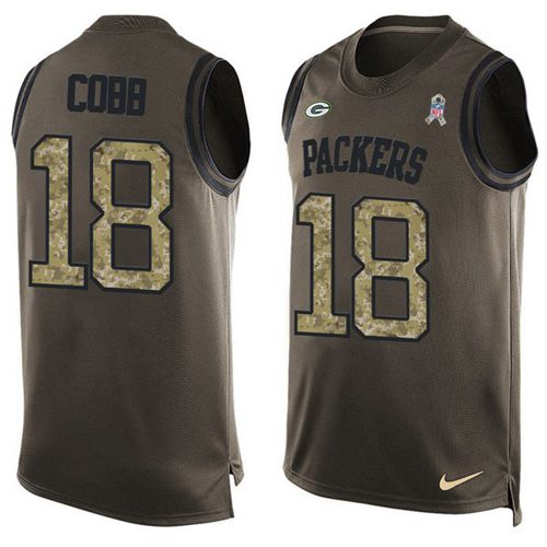 Nike Packers #18 Randall Cobb Green Men's Stitched NFL Limited Salute To Service Tank Top Jersey